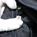 PRADA Hand Bag Nylon Black Gold Auth yk19626-12