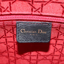 Christian Dior Canage Hand Bag Lamb Skin Black Gold Auth yk19627V-16