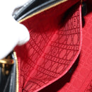 Christian Dior Canage Hand Bag Lamb Skin Black Gold Auth yk19627V-21