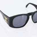 CHANEL Sunglasses Plastic Black CC Auth yk19628-6