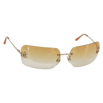 CHANEL Sunglasses metal Orange CC Auth yk19634V - 0