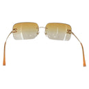 CHANEL Sunglasses metal Orange CC Auth yk19634V-4