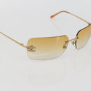 CHANEL Sunglasses metal Orange CC Auth yk19634V-7
