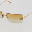 CHANEL Sunglasses metal Orange CC Auth yk19634V-8