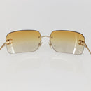 CHANEL Sunglasses metal Orange CC Auth yk19634V-1