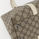 GUCCI GG Supreme Tote Bag PVC Beige Silver 114595 Auth yk19636-14