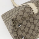 GUCCI GG Supreme Tote Bag PVC Beige Silver 114595 Auth yk19636-16
