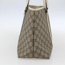 GUCCI GG Supreme Tote Bag PVC Beige Silver 114595 Auth yk19636-4