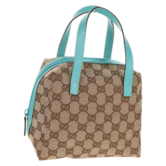 GUCCI GG Canvas Hand Bag Beige 124542 Auth yk19640V