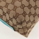 GUCCI GG Canvas Hand Bag Beige 124542 Auth yk19640V-12