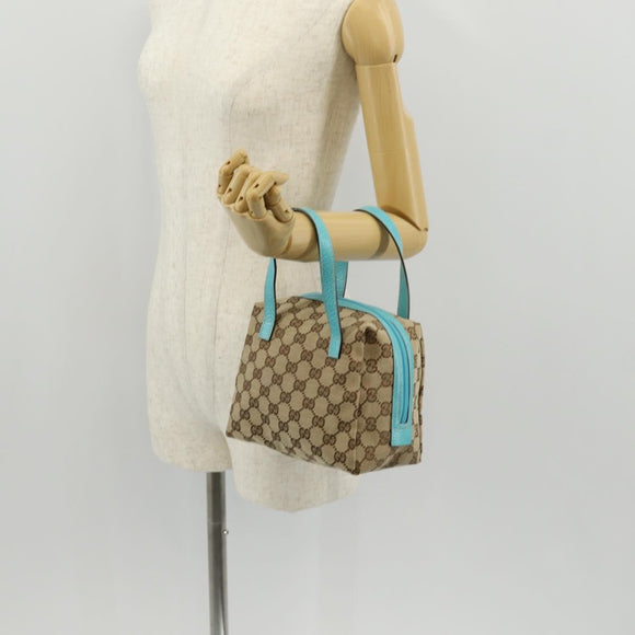 GUCCI GG Canvas Hand Bag Beige 124542 Auth yk19640V