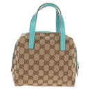 GUCCI GG Canvas Hand Bag Beige 124542 Auth yk19640V-3