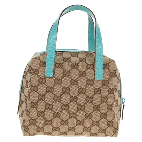 GUCCI GG Canvas Hand Bag Beige 124542 Auth yk19640V
