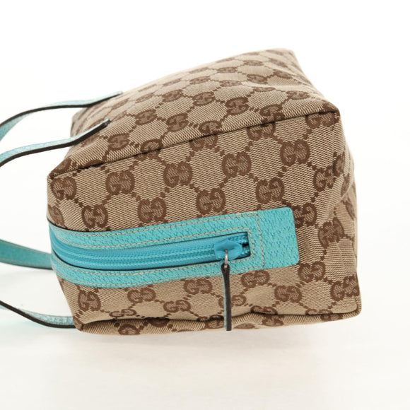 GUCCI GG Canvas Hand Bag Beige 124542 Auth yk19640V