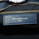 BALENCIAGA Metallic Edge City Hand Bag Leather Navy Gold 432831 Auth yk19642M-22
