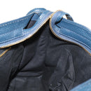 BALENCIAGA Metallic Edge City Hand Bag Leather Navy Gold 432831 Auth yk19642M-23