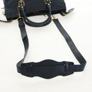 BALENCIAGA Metallic Edge City Hand Bag Leather Navy Gold 432831 Auth yk19642M-8