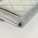 CHANEL Matelasse Gradient Compact Wallet Lamb Skin Purple CC Auth yk19643M-10