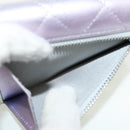 CHANEL Matelasse Gradient Compact Wallet Lamb Skin Purple CC Auth yk19643M-13