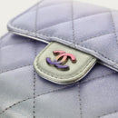 CHANEL Matelasse Gradient Compact Wallet Lamb Skin Purple CC Auth yk19643M-14