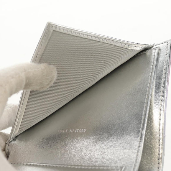 CHANEL Matelasse Gradient Compact Wallet Lamb Skin Purple CC Auth yk19643M