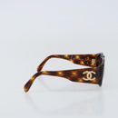 CHANEL Sunglasses plastic Brown CC Auth yk19645V-5