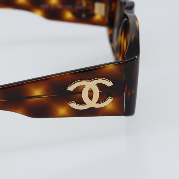 CHANEL Sunglasses plastic Brown CC Auth yk19645V