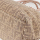 FENDI Celeria Zucca Canvas Hand Bag Beige Silver Auth yk19646V-8