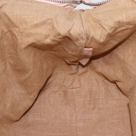 FENDI Celeria Zucca Canvas Hand Bag Beige Silver Auth yk19646V