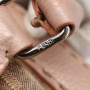 FENDI Celeria Zucca Canvas Hand Bag Beige Silver Auth yk19646V-9