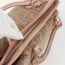 FENDI Celeria Zucca Canvas Hand Bag Beige Silver Auth yk19646V-6