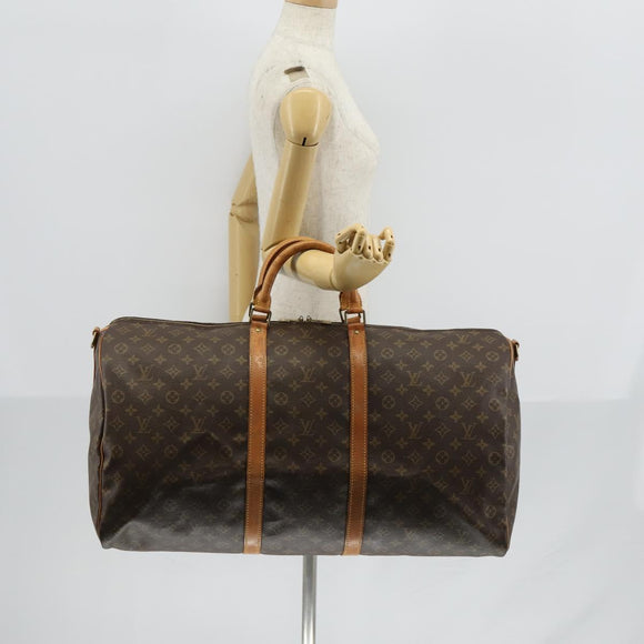 LOUIS VUITTON Monogram Keepall Bandouliere 60 Boston Bag M41412 LV Auth yk19653