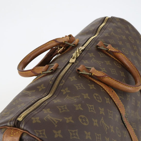LOUIS VUITTON Monogram Keepall 55 Boston Bag M41424 LV Auth yk19654