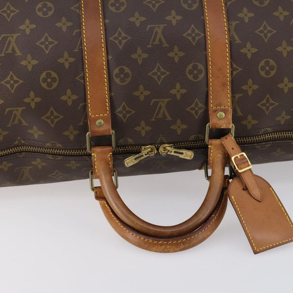 LOUIS VUITTON Monogram Keepall 55 Boston Bag M41424 LV Auth yk19654