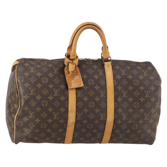 LOUIS VUITTON Monogram Keepall 50 Boston tas M41426 LV Auth yk19657