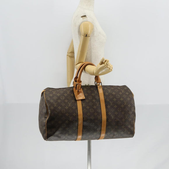 LOUIS VUITTON Monogram Keepall 50 Boston tas M41426 LV Auth yk19657