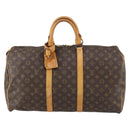 LOUIS VUITTON Monogram Keepall 50 Boston tas M41426 LV Auth yk19657-13
