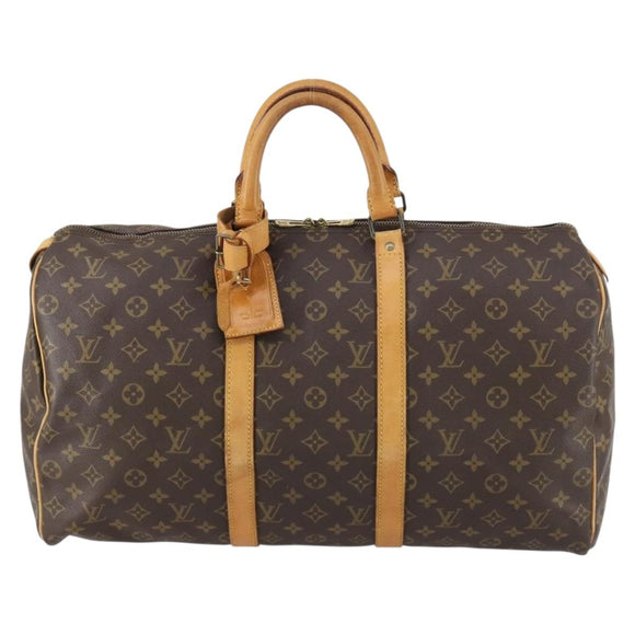 LOUIS VUITTON Monogram Keepall 50 Boston tas M41426 LV Auth yk19657