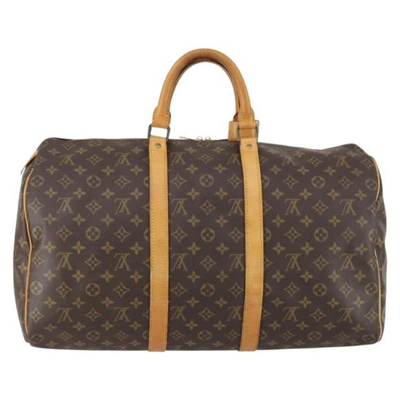 LOUIS VUITTON Monogram Keepall 50 Boston tas M41426 LV Auth yk19657