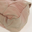 Miu Miu Chain Hand Bag Leather plastic 2way Pink Gold Auth yk19659-16