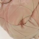 Miu Miu Chain Hand Bag Leather plastic 2way Pink Gold Auth yk19659-9