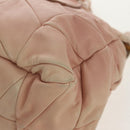 Miu Miu Chain Hand Bag Leather plastic 2way Pink Gold Auth yk19659-17