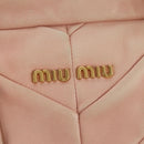 Miu Miu Chain Hand Bag Leather plastic 2way Pink Gold Auth yk19659-18