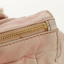 Miu Miu Chain Hand Bag Leather plastic 2way Pink Gold Auth yk19659-10