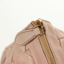 Miu Miu Chain Hand Bag Leather plastic 2way Pink Gold Auth yk19659-19