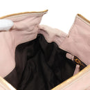 Miu Miu Chain Hand Bag Leather plastic 2way Pink Gold Auth yk19659-21