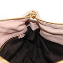 Miu Miu Chain Hand Bag Leather plastic 2way Pink Gold Auth yk19659-22