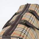 Burberrys Nova Check Boston Bag Canvas Beige Gold Auth yk19664-6