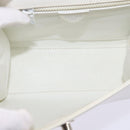 CELINE Hand Bag Leather 2way White Silver Auth yk19665-10