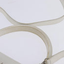 CELINE Hand Bag Leather 2way White Silver Auth yk19665-14